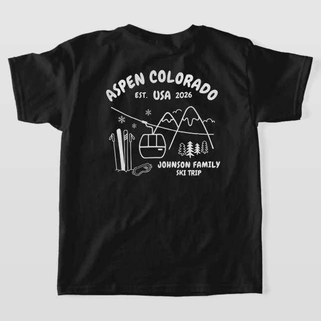 Camiseta Custom Ski Trip Family Friends Group Matching (Distribución Reverso )