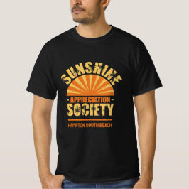 Camiseta Custom Sunshine Society Summer Beach Black T Shirt