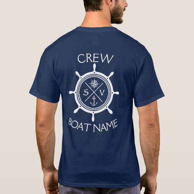 Camiseta Custom SV Sailing Vessel Logo "Your Name Here" T-S (Reverso)