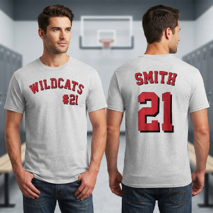 Camiseta Custom Team Name Number Font and Back