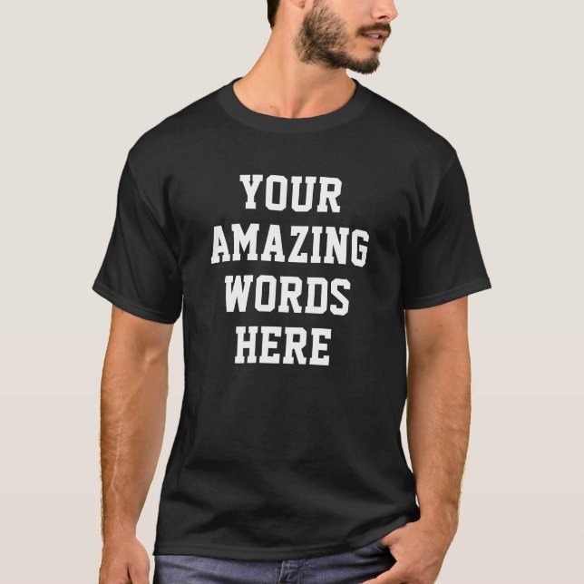 Camiseta Custom Text Saying Message Quotes Name Sporty (Anverso)