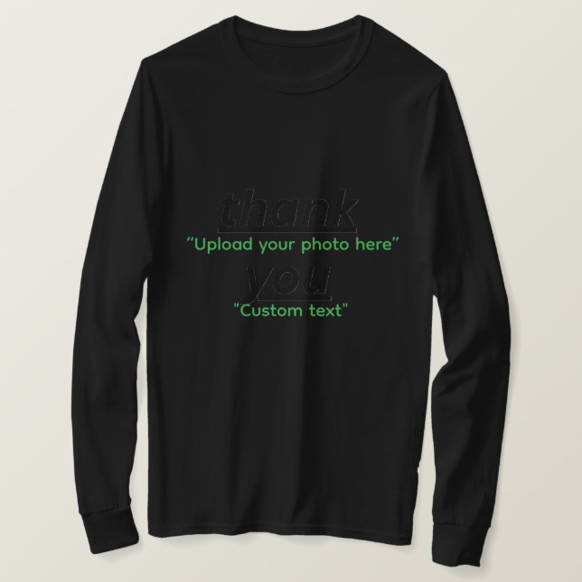 Camiseta Custom Text & Upload Your Photo Personalized (Anverso del diseño)