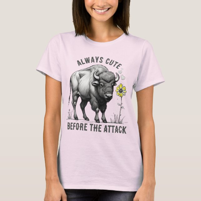 Camiseta Custom text western buffalo flower American west (Anverso)