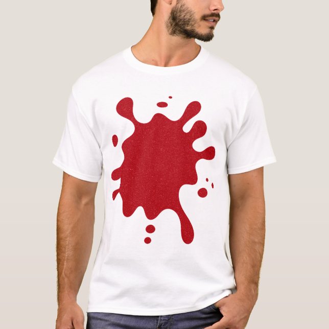 Camiseta Custom Tomato Red Drip T-Shirt (Anverso)