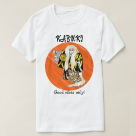 Camiseta Custom Vintage Aesthetic Japanese Kabuki Orange