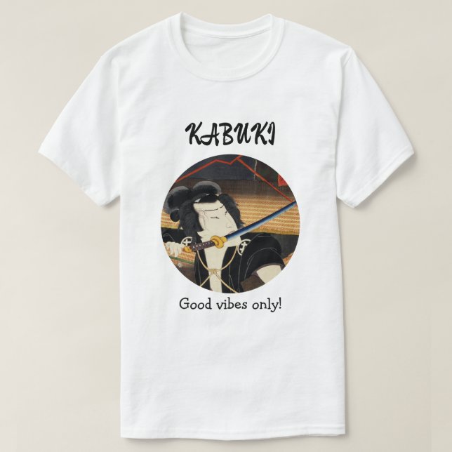 Camiseta Custom Vintage Aesthetic Japanese Kabuki Theater (Diseño del anverso)