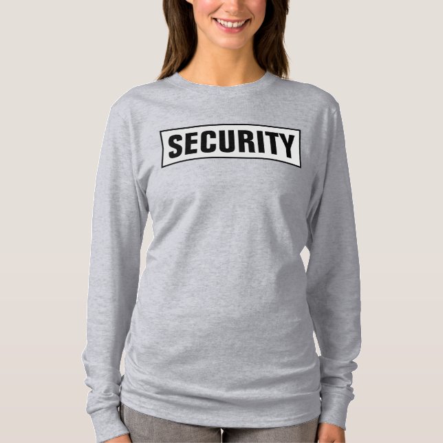 Camiseta Custom Womens Double Sided Long Sleeve Security (Anverso)