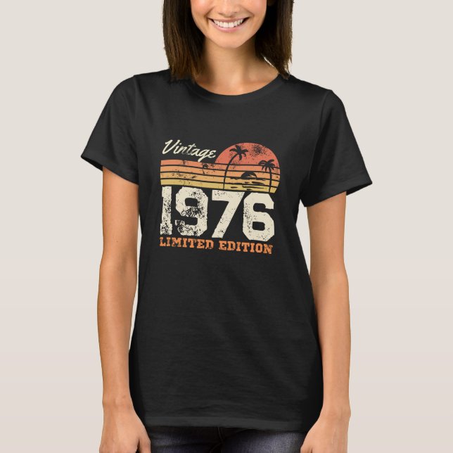 Camiseta Custom Year Vintage 1976 Limited Edition (Anverso)