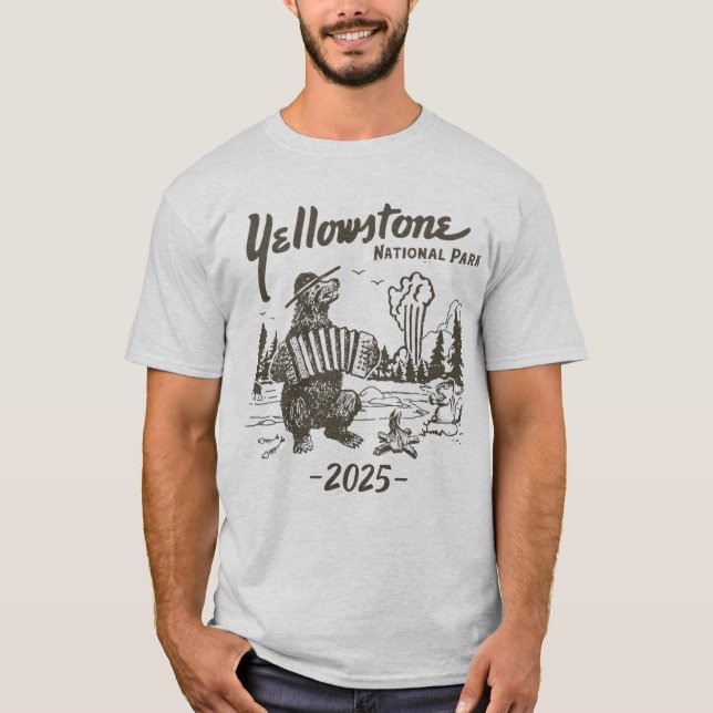 Camiseta Custom Yellowstone Road Trip 2025 Family Shirt (Anverso)