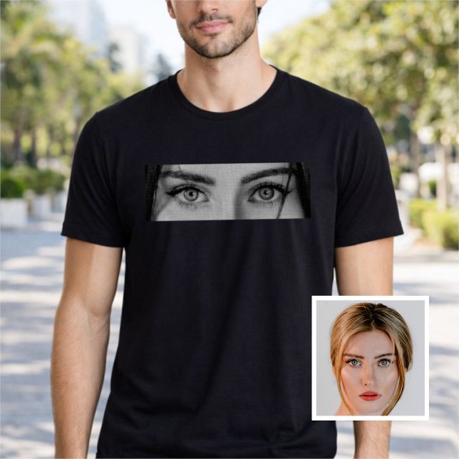 Camiseta Custom Your Loved One Eyes Photo T-Shirt (Subido por el creador)