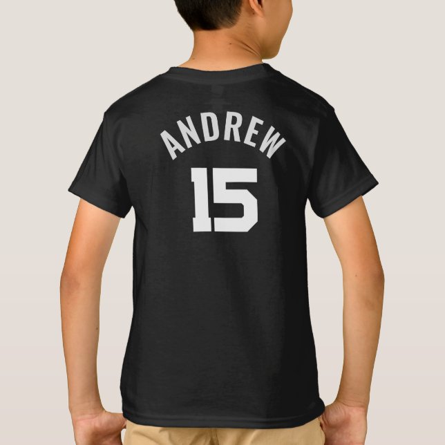 Camiseta Custom Youth Sports Team with Player Number (Reverso)
