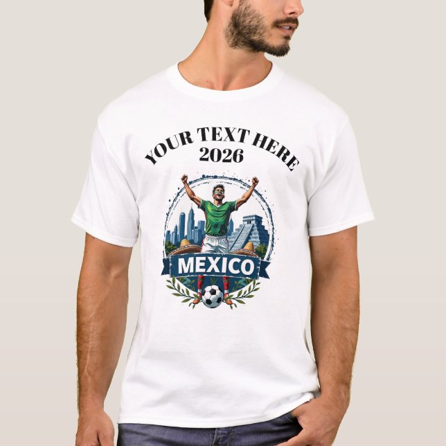 Camiseta Customisable Mexico Soccer Football Team Supporter (Anverso)