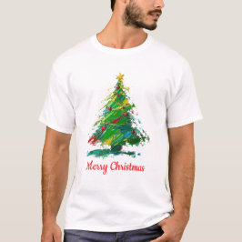 Camiseta Customisable Xmas Tree Oil Painting Art Style