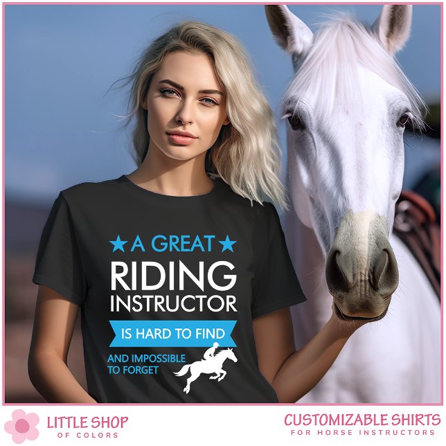 Camiseta Customizable Horseback Riding Instructor (Subido por el creador)