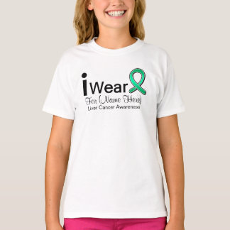 Camiseta Customizable I Wear Liver Cancer Ribbon