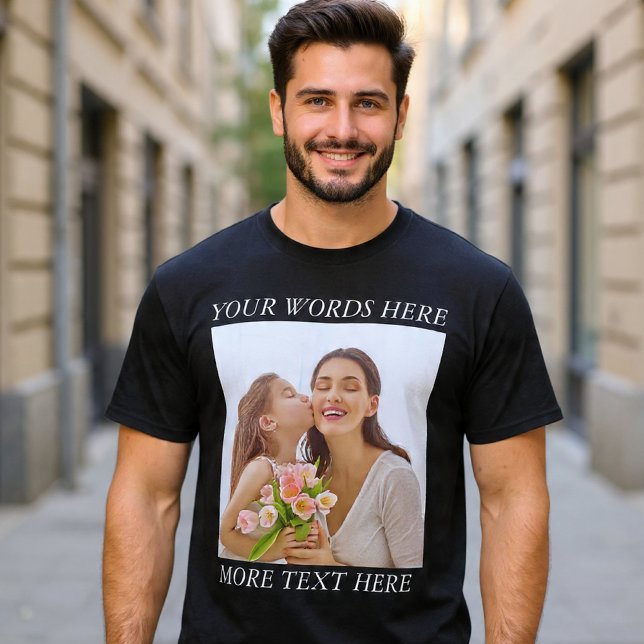 Camiseta Customizable Photo & Text Tee, Your Design Here (Subido por el creador)