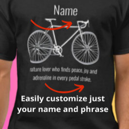 Camiseta Customize Your Funny Cyclist Name