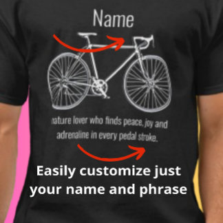 Camiseta Customize Your Funny Cyclist Name