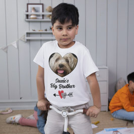 Camiseta Customized dog big brother photo & text T-Shirt