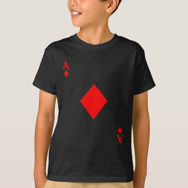 Camiseta Cústuma de Halloween del As de Diamante (Anverso)