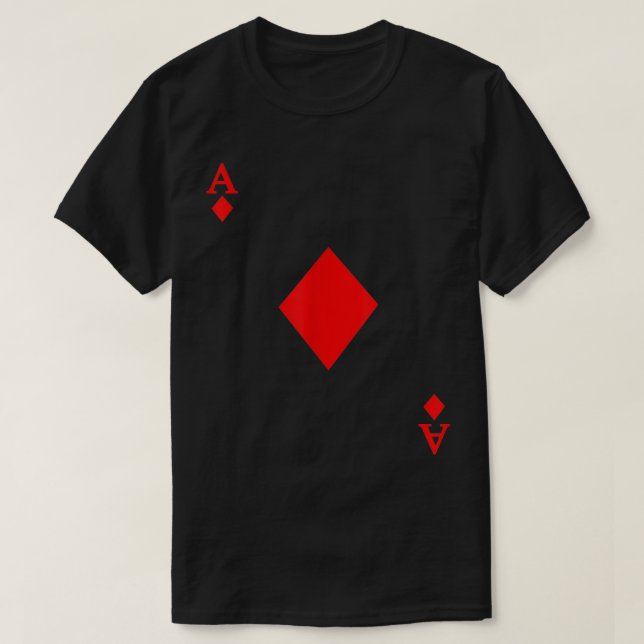 Camiseta Cústuma de Halloween del As de Diamante (Diseño del anverso)