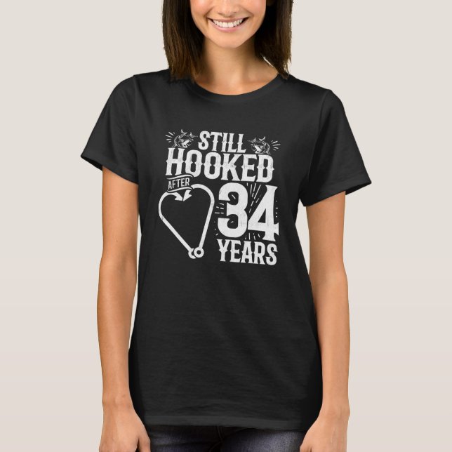 Camiseta Cuta 34º aniversario Parejas casadas 34 años (Anverso)