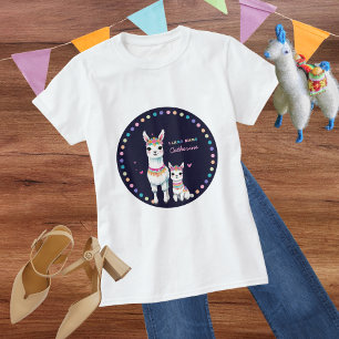 Camiseta Cuta acuarela llama a mamá Baby Shower mexicano