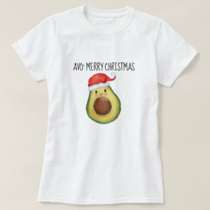 Camiseta Cuta aguacate Santa Avo Feliz Navidad