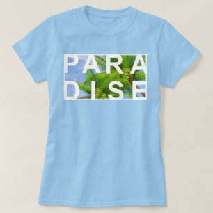 Camiseta Cuta de plantilla de cielo de palmas de vacaciones