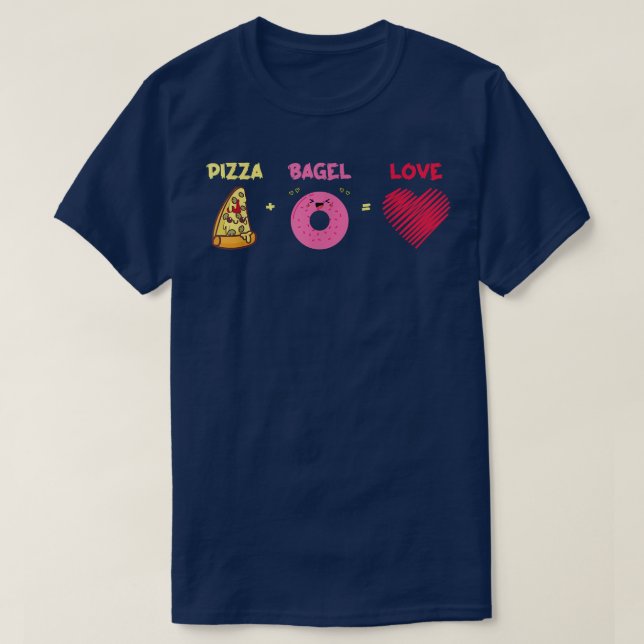 Camiseta Cuta divertida Pizza Bagel Lover 14332977 (Diseño del anverso)