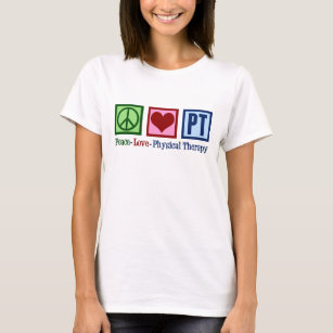 Camiseta Cuta fisioterapeuta Paz Amor PT Mujeres