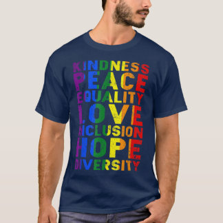 Camiseta Cuta Lgbt Gay Kindness Paz Amor Igualdad Humano R