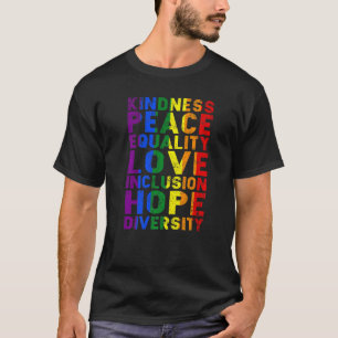 Camiseta Cuta Lgbt Gay Kindness Paz Amor Igualdad Humano R