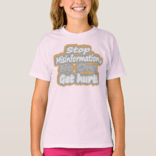 Camiseta Cuta Obra De Arte Sobre "Detener La Desinformación