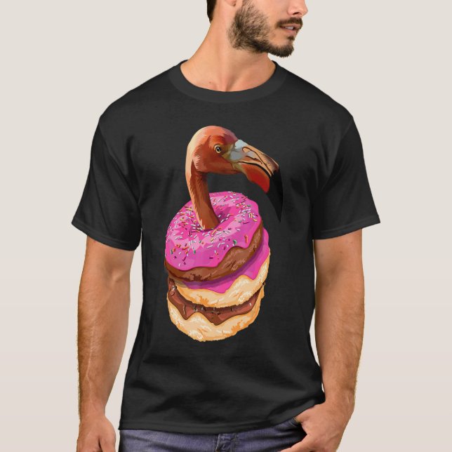 Camiseta Cuta Pila De Flamingo De Donuts Doughnut Hombres M (Anverso)