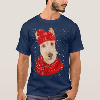 Camiseta Cuta rueda Escocia Terrier Perro Xmas Gorra Scarf