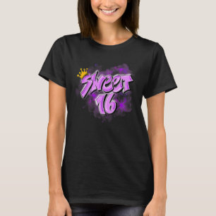 Camiseta Cute16ª Crown Birthday Aircel Graffiti Retro