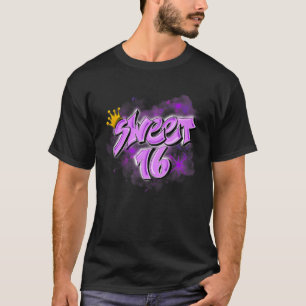 Camiseta Cute16ª Crown Birthday Aircel Graffiti Retro