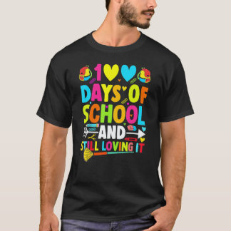 Camiseta Cute 100 Days Of School And Still Loving It Hearts