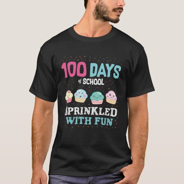 Camiseta Cute 100 Days of School Sprinkled With Fun Boys Gi (Anverso)