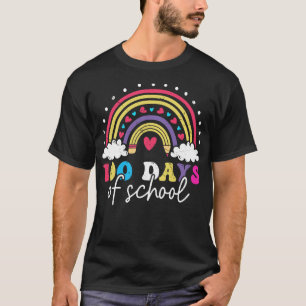 Camiseta Cute 100 Días de Colegio Colores del Arcoíris Niño