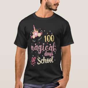 Camiseta Cute 100 Días Mágicos de Escuela Profesor Unicorni