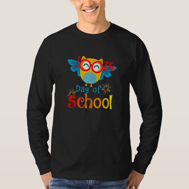 Camiseta Cute 100th Day of School Owl Lover 100 days Teache (Anverso)