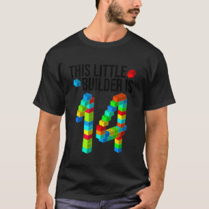 Camiseta Cute 14th Birthday 14 Years Old Block Building Bo