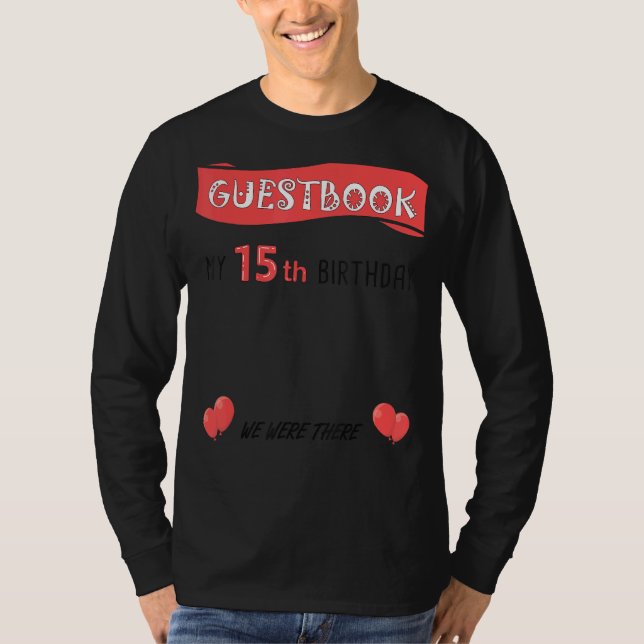 Camiseta Cute 15º Fiesta de libros de cumpleaños de tres añ (Anverso)