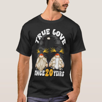 Camiseta Cute 20th Wedding Anniversary Gnomes For Penguin M