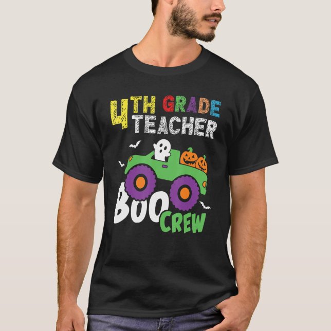 Camiseta Cute 4º grado Maestra de Boo Crew Halloween P (Anverso)