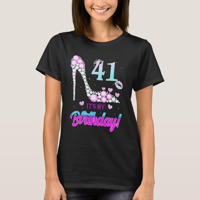 Camiseta Cute 41 Years Old It's My 41st Birthday Party (Anverso)