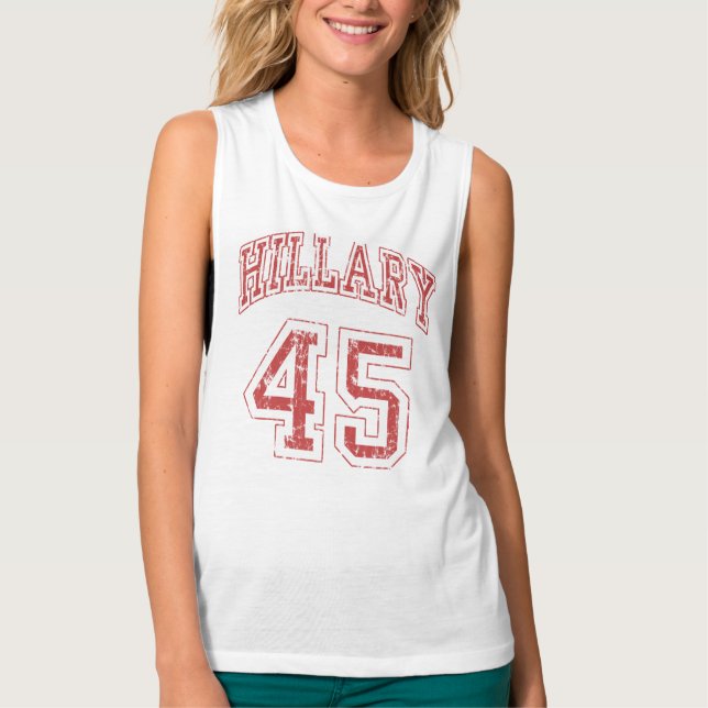 Camiseta Cute 45° presidente Hillary Clinton 2016 (Anverso)