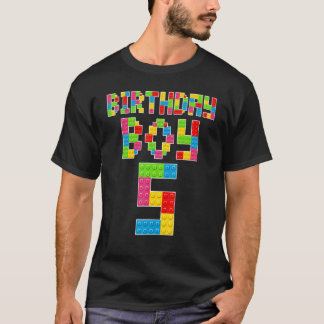 Camiseta Cute 5º cumpleaños 5 años de edad Construcción de